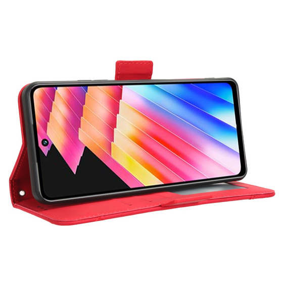 Klapkové puzdro pre Infinix Hot 30, Card Slot, červené