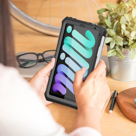 Vodotesné puzdro IP68 pre iPad mini 8.3" 2021 (6 gen.) / iPad mini 8.3" 2024 (7 gen.), čierne