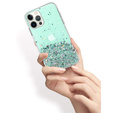 Obal na mobil pre iPhone 13 Pro, Glittery, zelený