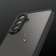 Matné puzdro pre Samsung Galaxy A17 5G, dymové s čiernymi stranami