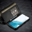 Klapkové puzdro pre Samsung Galaxy A55, Carbon LC.IMEEKE, čierne