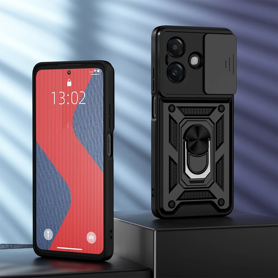 Obal na mobil pre Oppo A40 / Oppo A40m, CamShield Slide, čierne