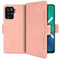 Klapkové puzdro pre Oppo Reno5 Lite, Card Slot, ružové