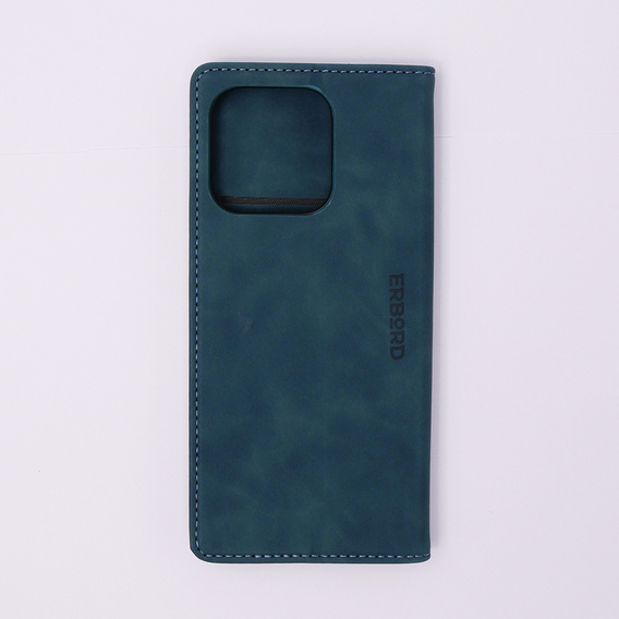 Puzdro pre Xiaomi Redmi 12C, ERBORD Vintage, peňaženka s chlopňou, modré