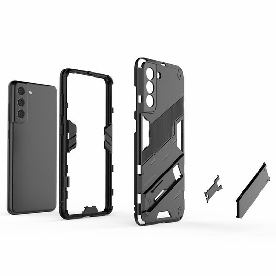 Puzdro pre Samsung Galaxy S21 FE, Military kickstand, modré