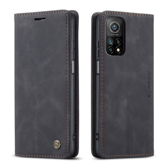 CASEME puzdro pre Xiaomi Mi 10T 5G / Mi 10T Pro 5G, Leather Wallet Case, čierne