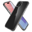 Puzdro Spigen pre iPhone 15, Ultra Hybrid, priehľadné + tvrdené sklo 9H