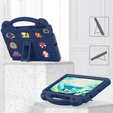 Detské puzdro pre Samsung Tab A8 X200 / X205, Cute Patterns, so stojanom, tmavomodré