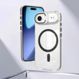 Puzdro pre iPhone Air, pre MagSafe, so stojanom, priehľadné s čiernymi vložkami