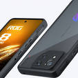 Puzdro pre ASUS ROG Phone 8 Pro, Fusion Hybrid, s ochranou fotoaparátu, matný / čierny