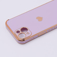Obal na mobil pre Apple iPhone 13, Electro heart, fialové