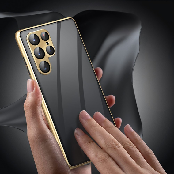 Puzdro pre Samsung Galaxy S24 Ultra, Privacy Dual Glass, zlaté