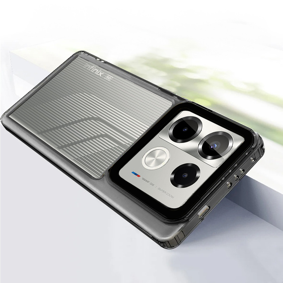 Obal na mobil pre Infinix Note 40 Pro Plus, Fusion Hybrid, transparentné / čierne