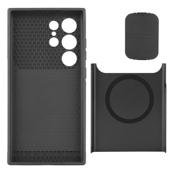 Obal na mobil pre Samsung Galaxy S24 Ultra, ERBORD MagProtect Slide Camera, čierne