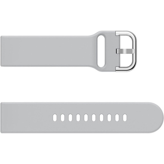 Pasek Silikonowy z klamrą 22mm uniwersalny - Grey
