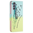 Klapkové puzdro pre Samsung Galaxy M34, Wallet, feather, modré