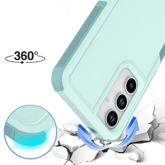 Pancierované puzdro pre Samsung Galaxy A55 5G, Dual Shockproof, zelený