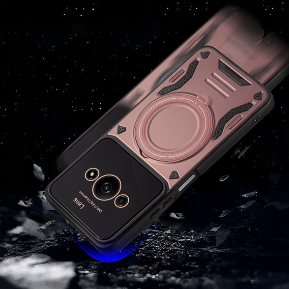 Pancierované puzdro pre Xiaomi Redmi A3, Magnetic Ring, ružové