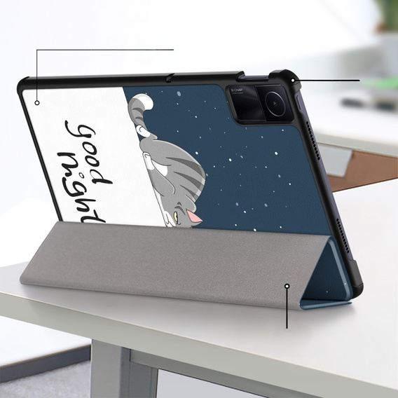 Puzdro pre Xiaomi Redmi Pad SE 11", Smartcase, sleeping cat