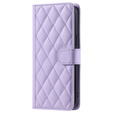 Puzdro s chlopňou pre Xiaomi Redmi Note 13 Pro 4G / Xiaomi Redmi Note 14S / Xiaomi Poco M6 Pro 4G, Rhombus Crossbody Leather, fialové