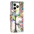 Klapkové puzdro pre Realme C53 4G, Wallet, tree of life, biele