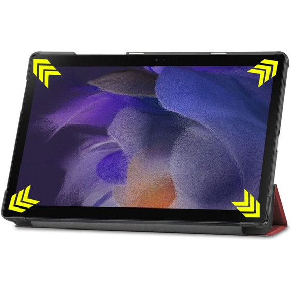 Puzdro pre Samsung Galaxy Tab A8 10.5 SM-X200 SM-X205, Smartcase, bordové