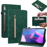 Obal na mobil pre Lenovo Tab P11 Pro Gen 2, Wallet Pen Slot, zelený