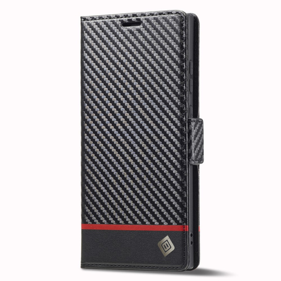 Klapkové puzdro pre Samsung Galaxy S23 Ultra, Carbon LC.IMEEKE, čierne