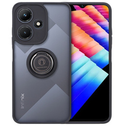 Puzdro pre Infinix Hot 30i, Frosted Ring, čierne