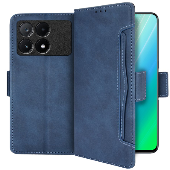 Klapkové puzdro pre Xiaomi Poco X6 Pro 5G, Card Slot, modré