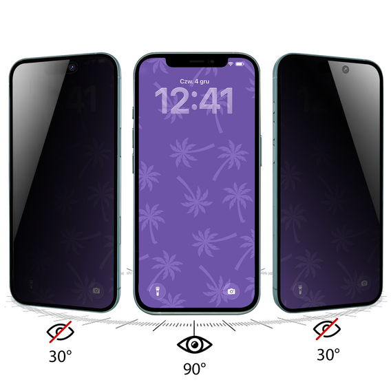 Tmavé sklo na ochranu súkromia Shy Palm pre iPhone 11 Pro Max