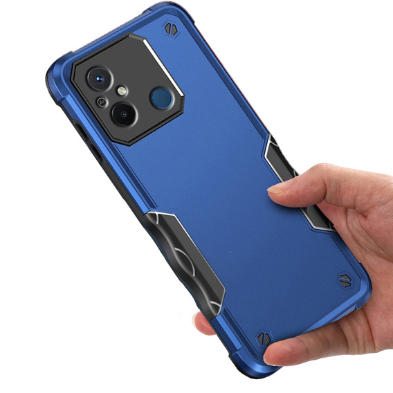 Obrnené puzdro pre Xiaomi Redmi 12C, Dual-Layer, tmavomodré