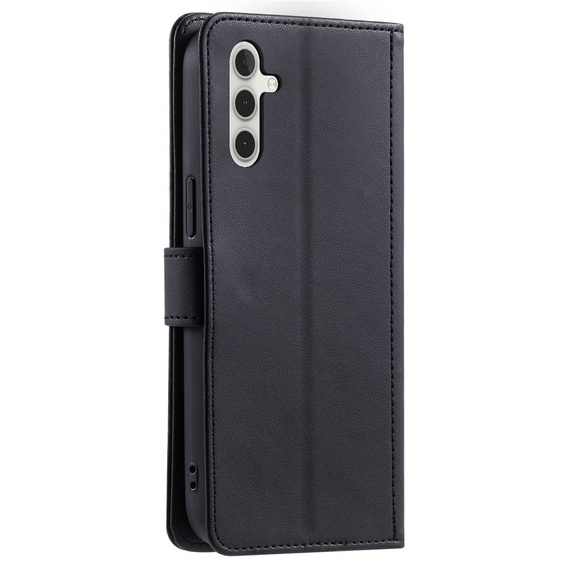 Puzdro s chlopňou pre Samsung Galaxy S25 FE, Rhombus Crossbody Leather, čierne
