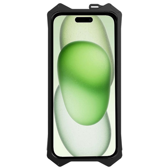 Pancierované puzdro pre iPhone 15 Plus, Aluminum Alloy, čierne