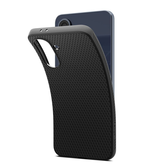 Puzdro Spigen pre Samsung Galaxy A36 5G, Liquid Air, čierne + tvrdené sklo 9H