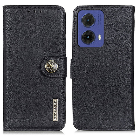 KHAZNEH RFID puzdro pre Motorola G85 5G, Litchi Texture, čierne