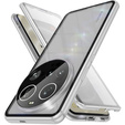 Puzdro pre Xiaomi 15 Ultra, Magnetic Dual Glass, strieborné