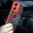 Puzdro pre Xiaomi Redmi 13C / Poco C65, Frosted Ring, červené