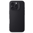 Puzdro pre iPhone 16 Pro, pancierované Nillkin, Carbon Fiber, pre Magsafe, čierne