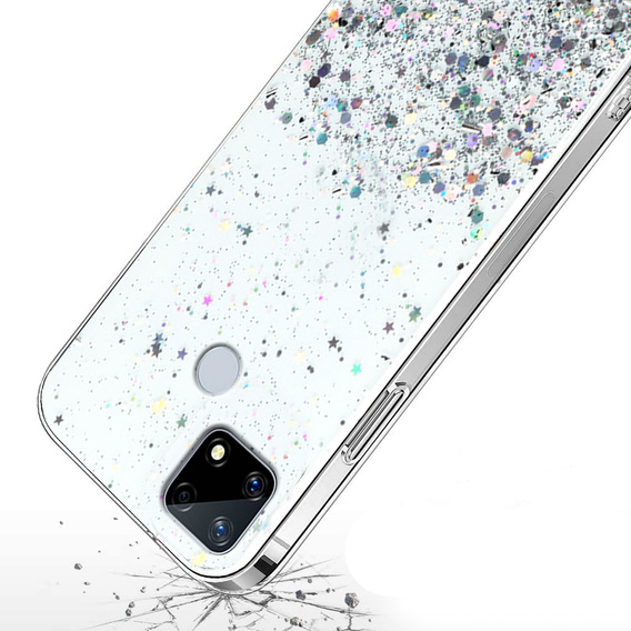 Obal na mobil pre Realme 7i, Glittery, priehľadné