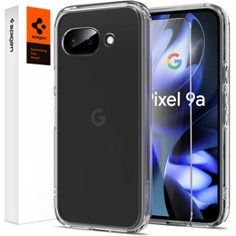 Puzdro Spigen pre Google Pixel 9A, Ultra Hybrid, priehľadné + tvrdené sklo 9H