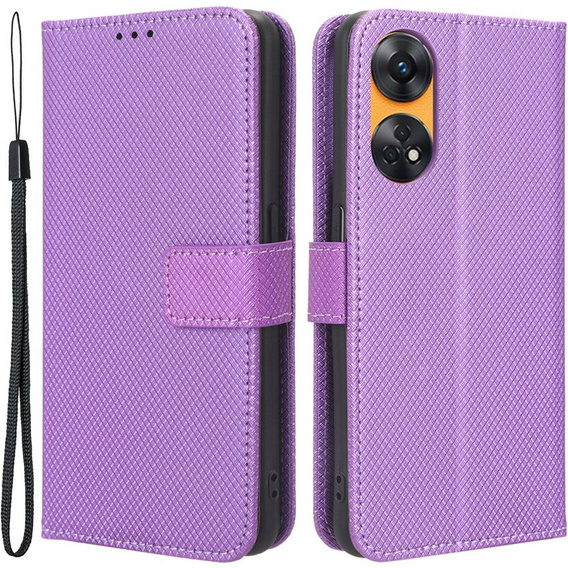 Klapkové puzdro pre Oppo Reno8 T 4G, Wallet Smart Magnet, fialové