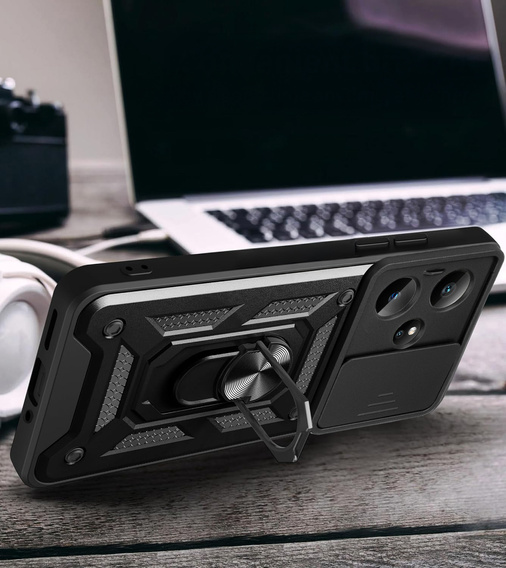 Obal na mobil pre Realme GT 7 / 7T, CamShield Slide, čierne