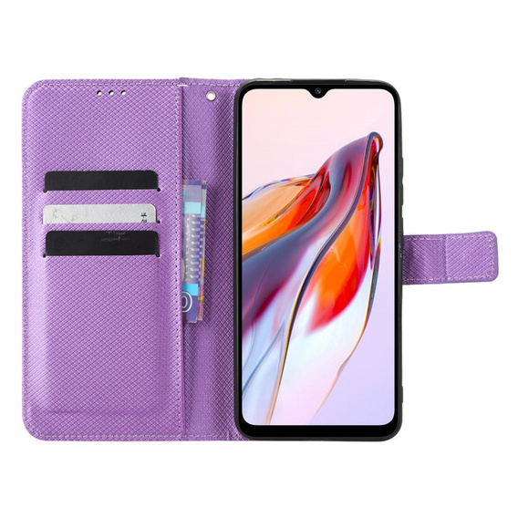 Klapkové puzdro pre Xiaomi Redmi 12C, Wallet, Smart Magnet, fialové