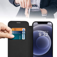 Klapkové puzdro pre iPhone 12, RFID Wallet MagSafe CamShield, čierne