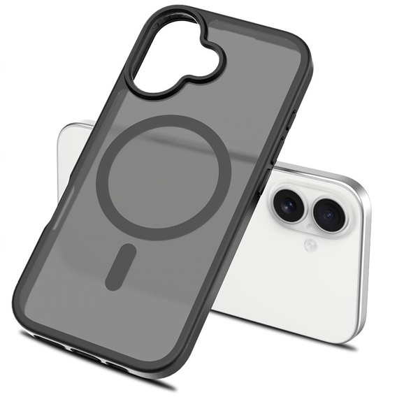 Matné puzdro pre iPhone 17, pre MagSafe, priesvitné čierne