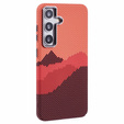 Puzdro pre Samsung Galaxy S25+ Plus, Carbon Fiber MagSafe, oranžové