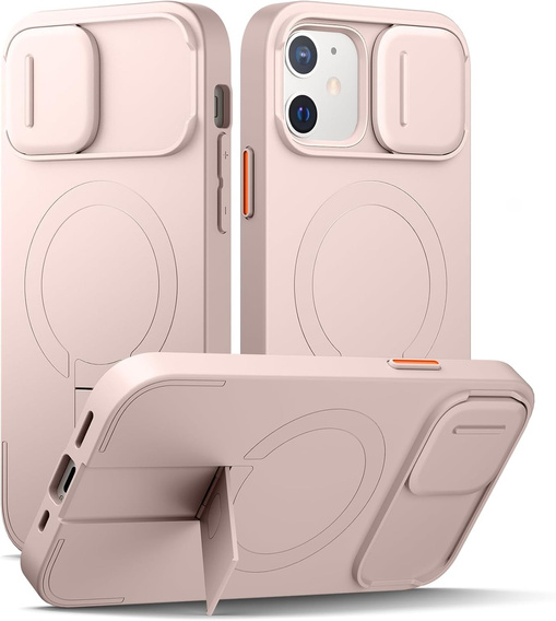 Puzdro pre iPhone 12 / 12 Pro, Suritch Shockproof, pre MagSafe, ružové