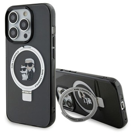 Stojan na prstene Karl Lagerfeld Puzdro MagSafe Karl & Choupette pre iPhone 15 Pro
