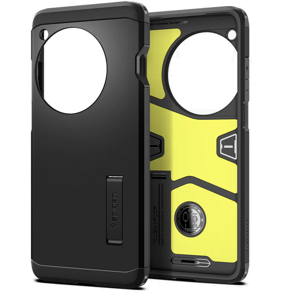 Puzdro Spigen Tough Armor pre OnePlus 12 (čierne) – odolná ochrana so stojanom